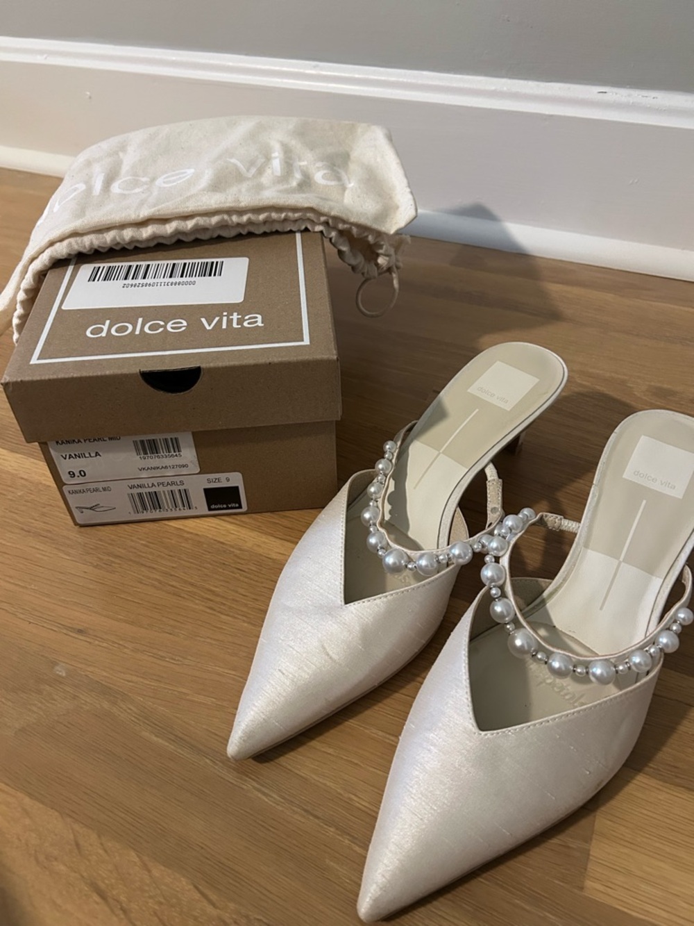 Dolce Vita Kanika Pearl Mid Heels Vanilla Pearls